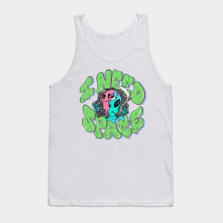 I Need Space Trippy Smoking Alien Tank Top